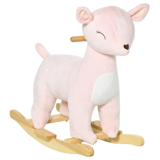Blush Meadow Plush Deer Rocker