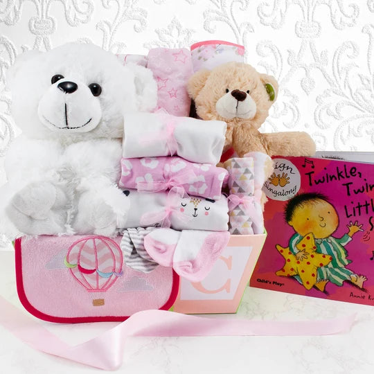 Twinkle Twinkle Welcome Home Baby Girl Gift Basket