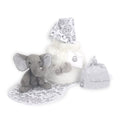 5 Piece Gray & White Baby Gift Set with Swaddle