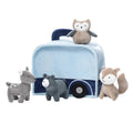 Interactive Blue Camper RV Plush with Stuffed Animal Toys